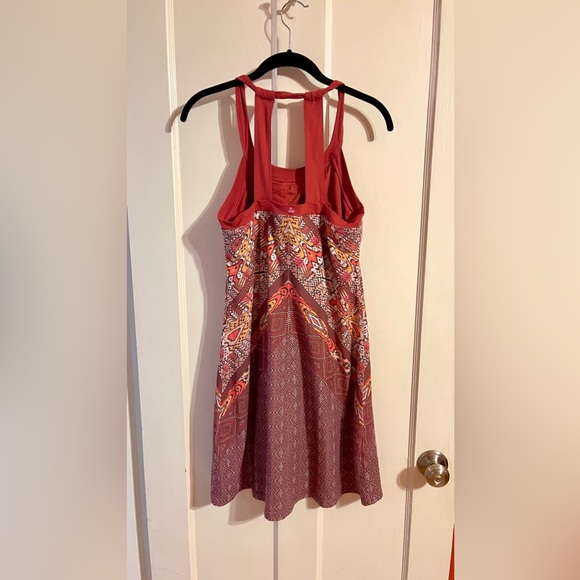 PrAna | Rose and gold ikat print sleeveless dress w shelf bra. Size M. - Picture 2 of 2